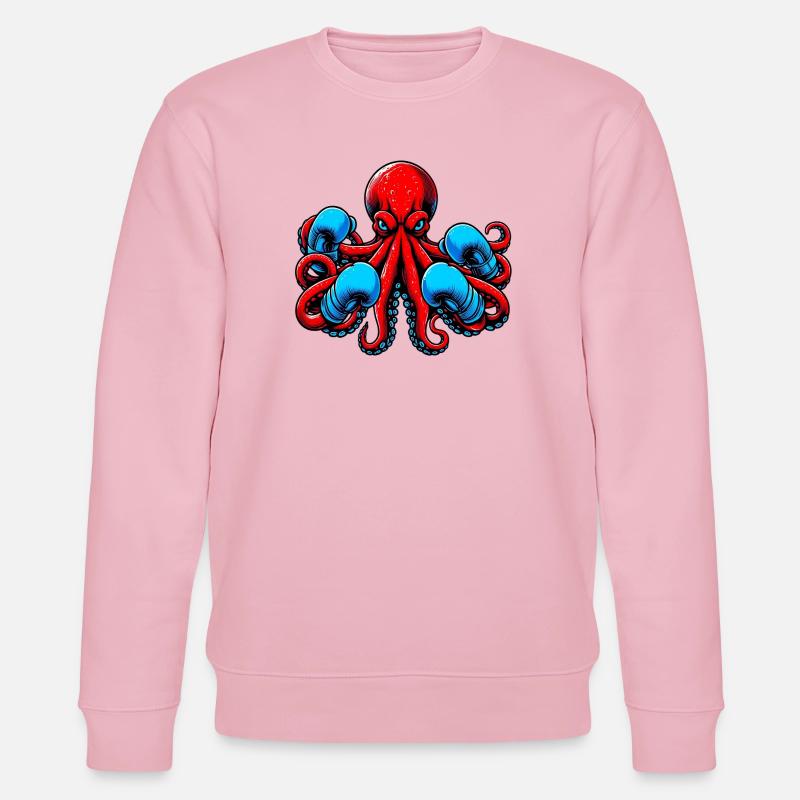 Krake - Stanley/Stella Unisex Bio-Sweatshirt CHANGER  - Hellrosa