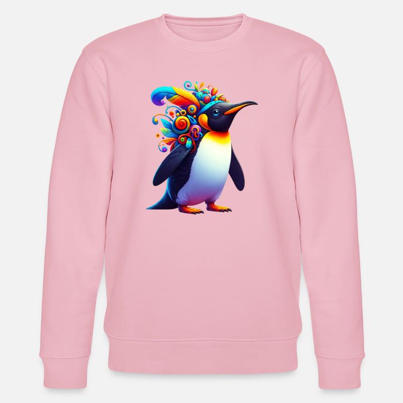Pinguin - Stanley/Stella Unisex Bio-Sweatshirt CHANGER  - Hellrosa
