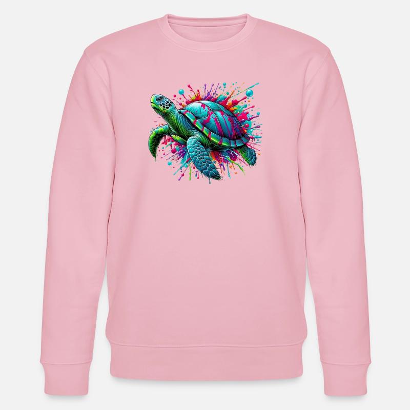 Schildkröte - Stanley/Stella Unisex Bio-Sweatshirt CHANGER - Hellrosa
