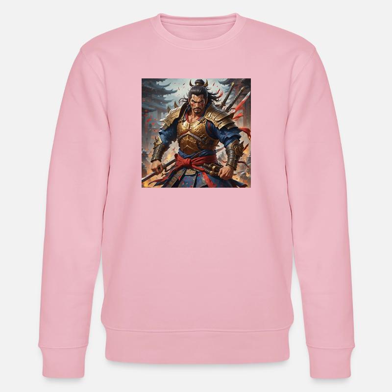 Goldener Krieger mit Doppelschwertern - Stanley/Stella Unisex Bio-Sweatshirt CHANGER  - Hellrosa