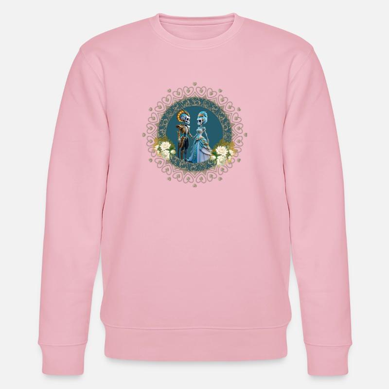 Das niedliche Skelett-Pärchen im Gothic-Stil - Stanley/Stella Unisex Bio-Sweatshirt CHANGER  - Hellrosa