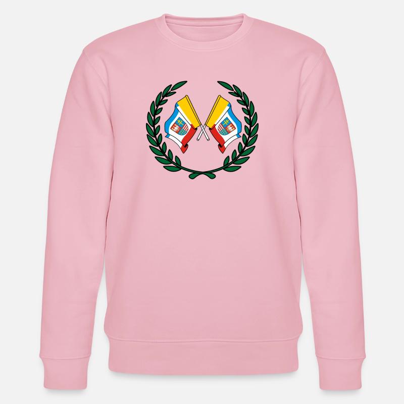 Fahnen Heiliges Kreuz Lorbeerkranz - Stanley/Stella Unisex Bio-Sweatshirt CHANGER  - Hellrosa