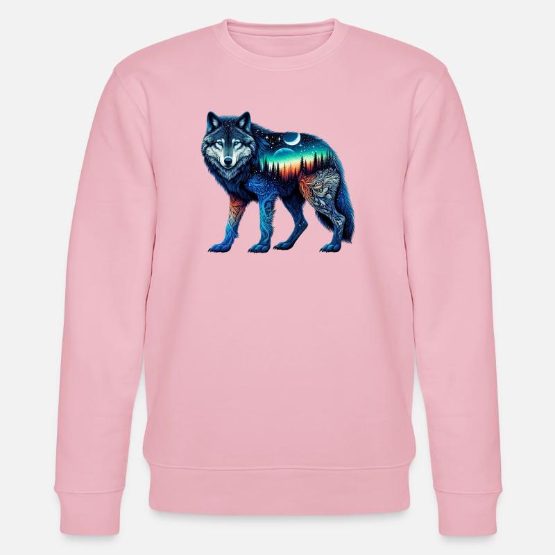 Wolf - Stanley/Stella Unisex Bio-Sweatshirt CHANGER  - Hellrosa