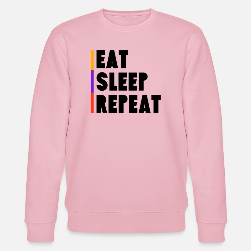 Eat - Sleep - Repeat - Stanley/Stella Unisex Bio-Sweatshirt CHANGER  - Hellrosa