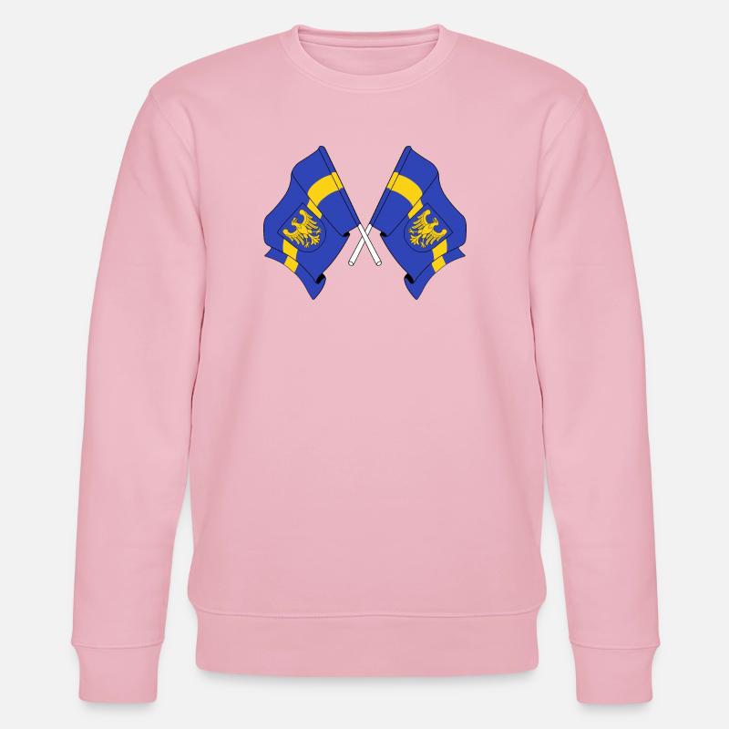 Deux drapeaux de Silésie - Sweat bio CHANGER Stanley/Stella Unisexe - rose pâle