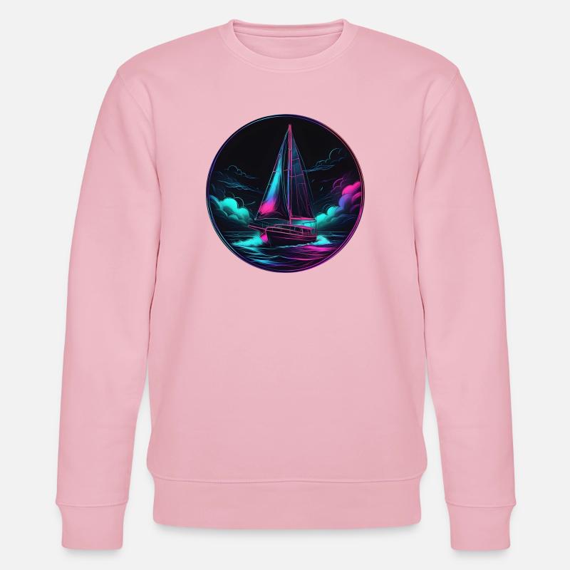 Neon Segelboot Kreis - Stanley/Stella Unisex Bio-Sweatshirt CHANGER  - Hellrosa