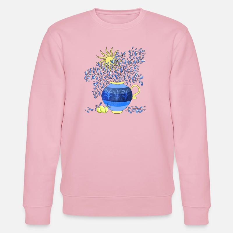 Vase mit Zitronen - Stanley/Stella Unisex Bio-Sweatshirt CHANGER  - Hellrosa