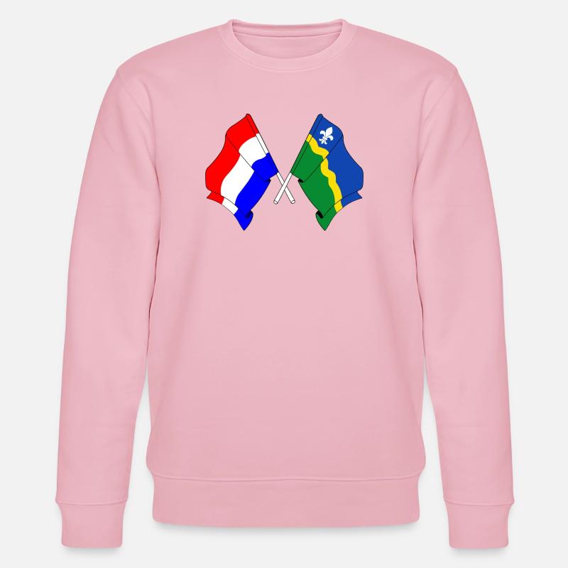 Flagge Niederlande Flevoland - Stanley/Stella Unisex Bio-Sweatshirt CHANGER - Hellrosa