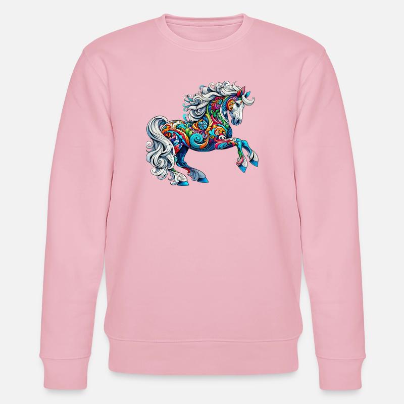 Pferd - Stanley/Stella Unisex Bio-Sweatshirt CHANGER  - Hellrosa