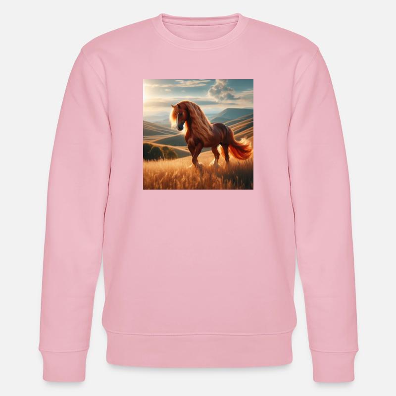 Cheval libre - Sweat bio CHANGER Stanley/Stella Unisexe - rose pâle