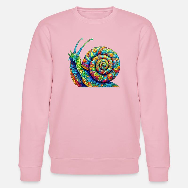Schnecke - Stanley/Stella Unisex Bio-Sweatshirt CHANGER  - Hellrosa