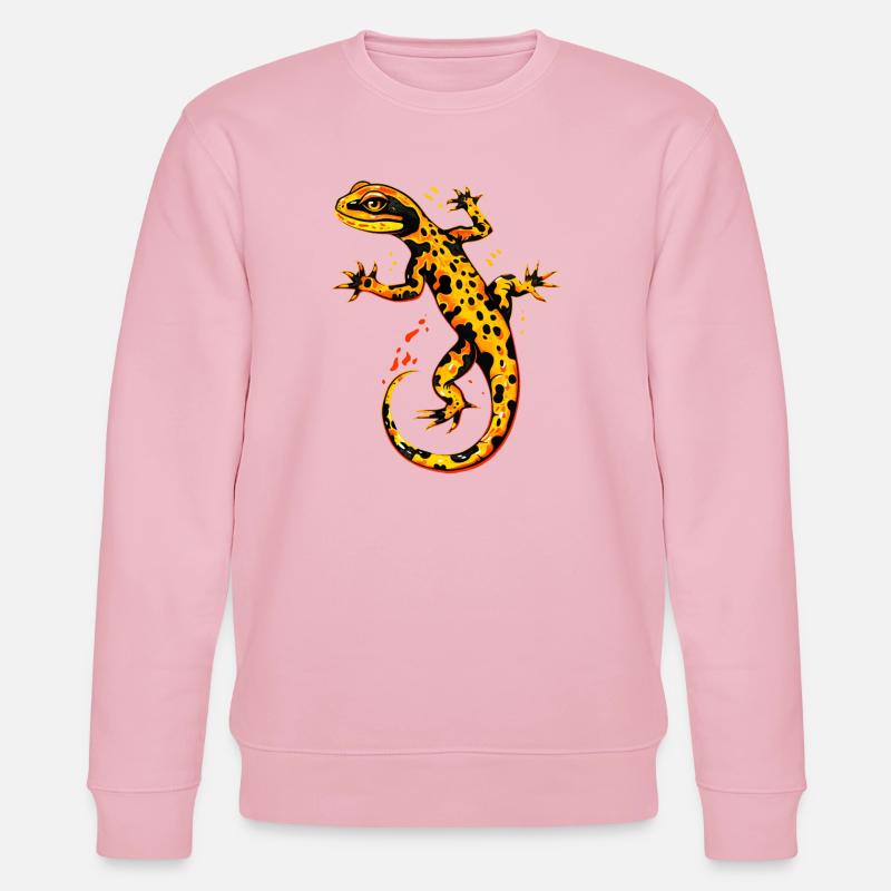 Salamander Molch Schwanzlurch Feuersalamander - Stanley/Stella Unisex Bio-Sweatshirt CHANGER  - Hellrosa