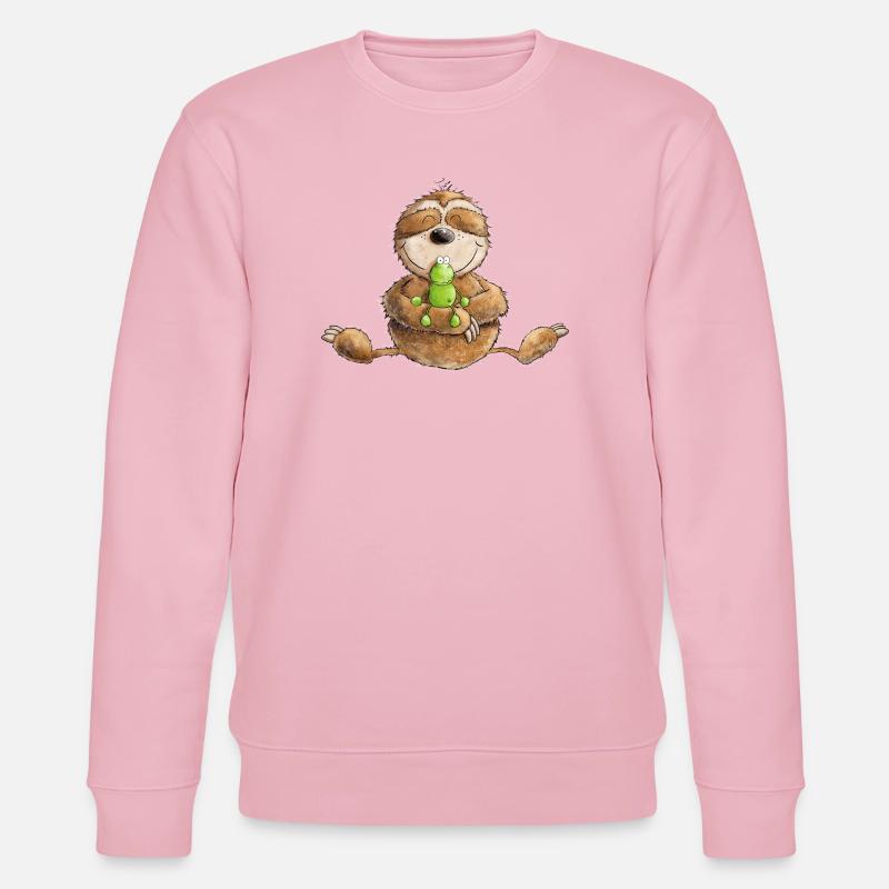 FaultierUnd Frosch Freundschaft Chillen - Stanley/Stella Unisex Bio-Sweatshirt CHANGER - Hellrosa