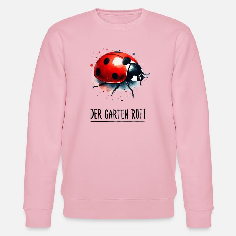 Der Garten ruft - Marienkäfer Gärtner - Stanley/Stella Unisex Bio-Sweatshirt CHANGER  - Hellrosa