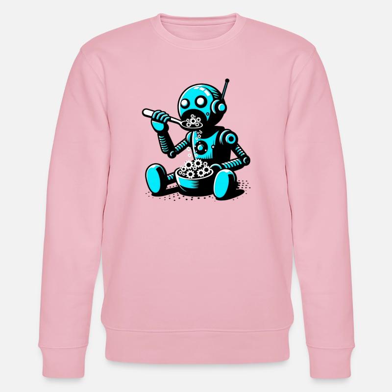 Marsianischer außerirdischer außerirdischer Roboter - Stanley/Stella Unisex Bio-Sweatshirt CHANGER - Hellrosa
