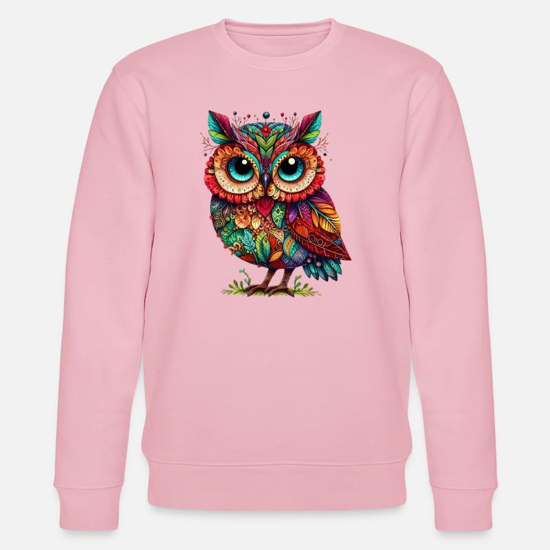 Eule - Stanley/Stella Unisex Bio-Sweatshirt CHANGER  - Hellrosa