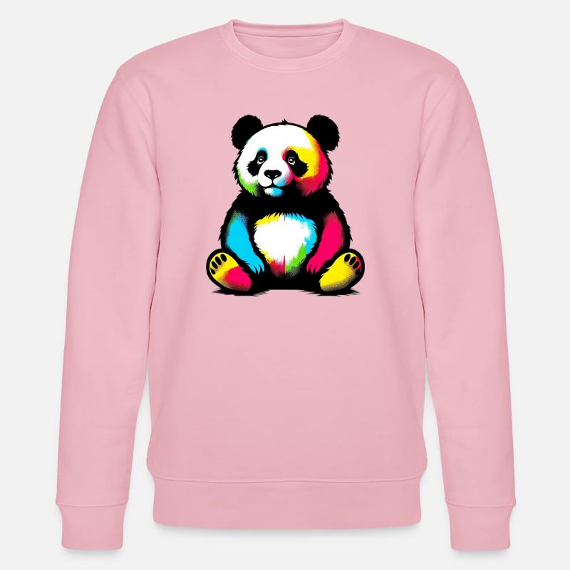 Panda - Stanley/Stella CHANGER Unisex Organic Sweatshirt - cotton pink