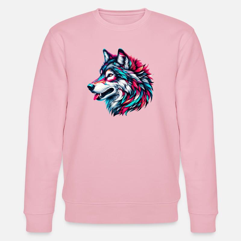Loup - Sweat bio CHANGER Stanley/Stella Unisexe - rose pâle