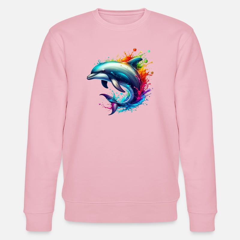 Delfin - Stanley/Stella Unisex Bio-Sweatshirt CHANGER - Hellrosa