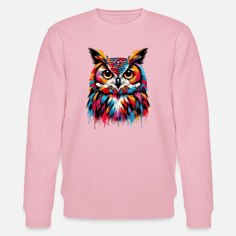 Eule - Stanley/Stella Unisex Bio-Sweatshirt CHANGER  - Hellrosa