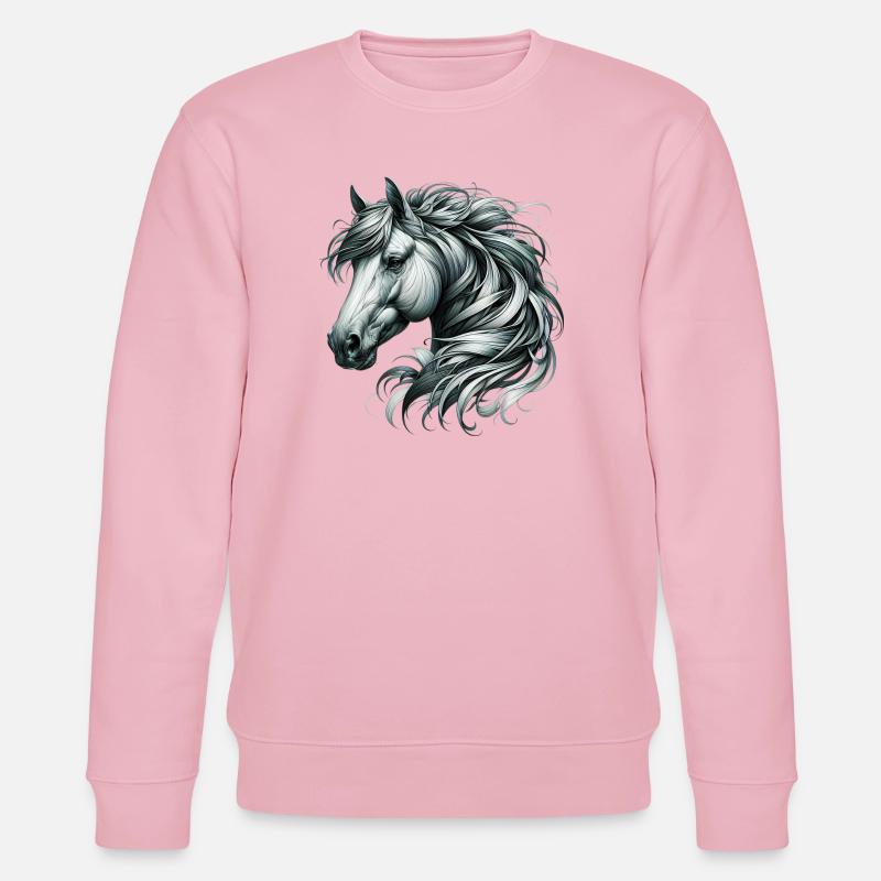 Cheval - Sweat bio CHANGER Stanley/Stella Unisexe - rose pâle