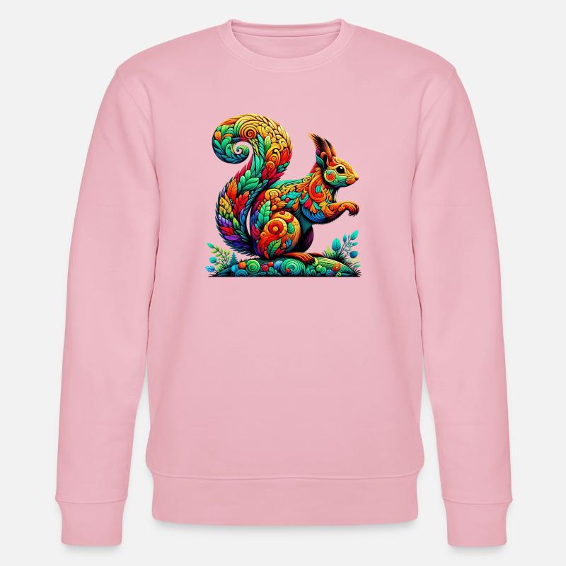 Eichhörnchen - Stanley/Stella Unisex Bio-Sweatshirt CHANGER  - Hellrosa