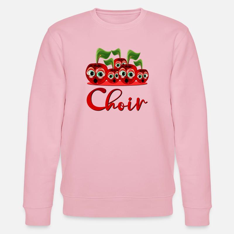 SINGENDE KIRSCHEN - CHORSÄNGER - FRÜCHTE - Stanley/Stella Unisex Bio-Sweatshirt CHANGER  - Hellrosa