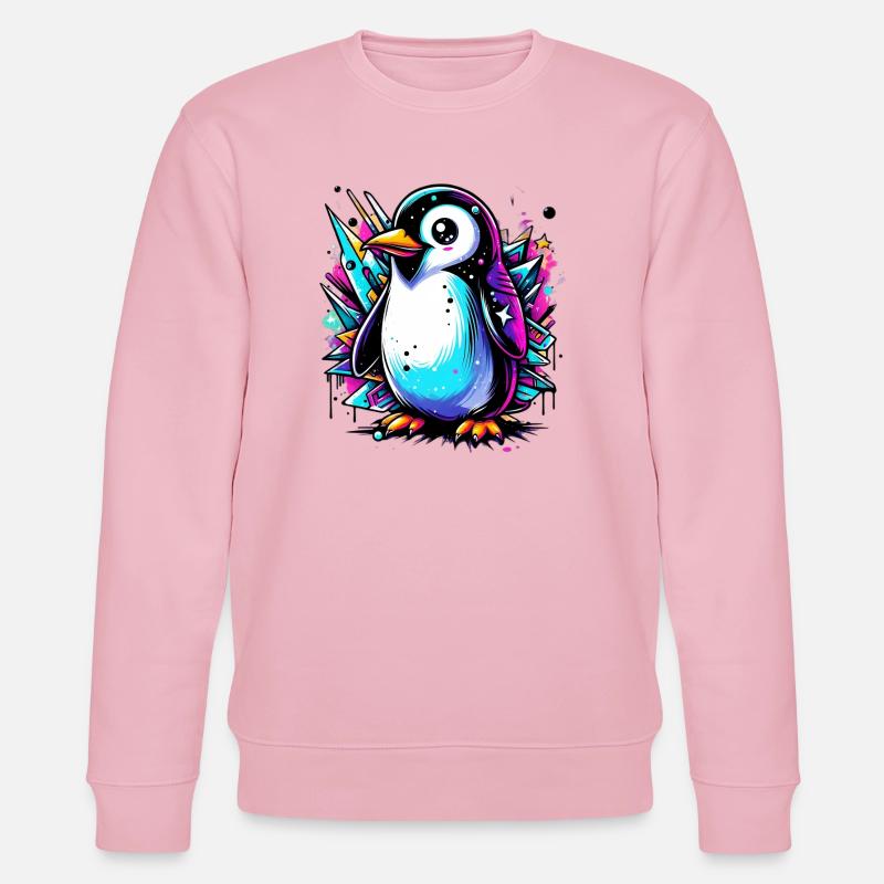 Pinguin - Stanley/Stella Unisex Bio-Sweatshirt CHANGER  - Hellrosa