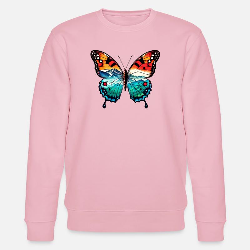 Papillon - Sweat bio CHANGER Stanley/Stella Unisexe - rose pâle