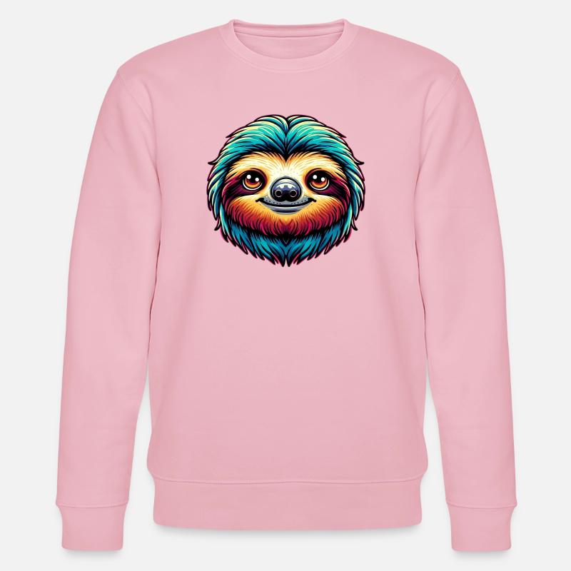 Faultier - Stanley/Stella Unisex Bio-Sweatshirt CHANGER  - Hellrosa