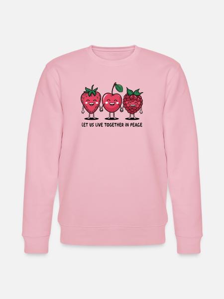Berries of Peace - Stanley/Stella CHANGER Unisex Organic Sweatshirt - cotton pink