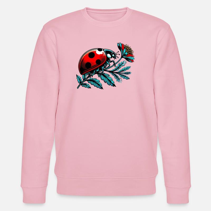 Marienkäfer - Stanley/Stella Unisex Bio-Sweatshirt CHANGER  - Hellrosa