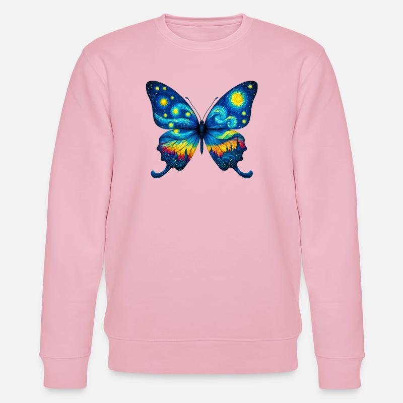 Schmetterling - Stanley/Stella Unisex Bio-Sweatshirt CHANGER - Hellrosa