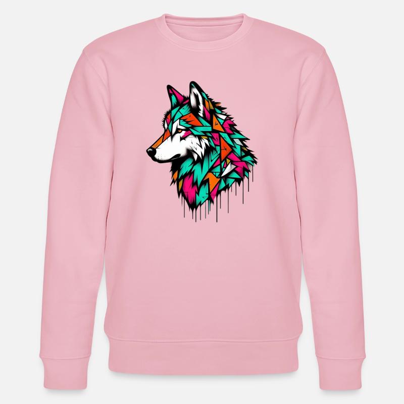 Wolf - Stanley/Stella Unisex Bio-Sweatshirt CHANGER  - Hellrosa