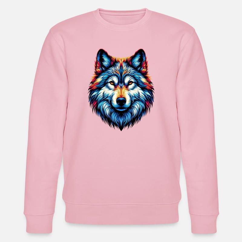 Wolf - Stanley/Stella CHANGER Unisex Organic Sweatshirt - cotton pink
