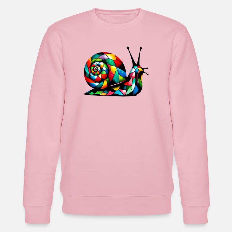 Harlekin Schnecke - Stanley/Stella Unisex Bio-Sweatshirt CHANGER  - Hellrosa