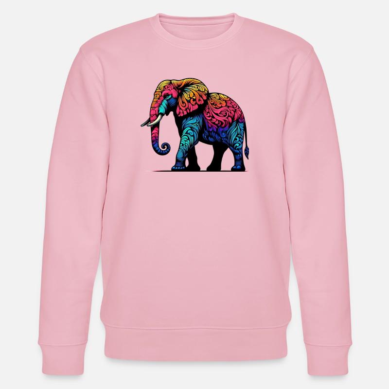 Elefant - Stanley/Stella Unisex Bio-Sweatshirt CHANGER  - Hellrosa