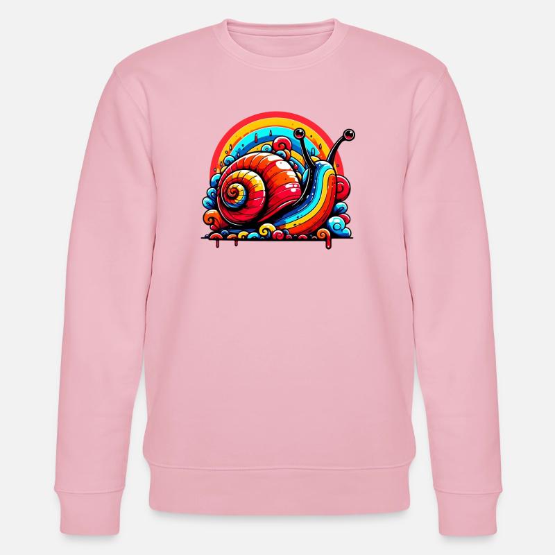 Schnecke - Stanley/Stella Unisex Bio-Sweatshirt CHANGER - Hellrosa