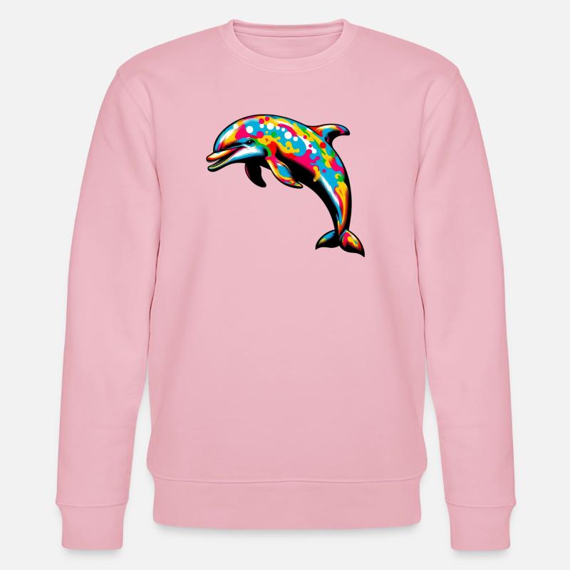Delfin - Stanley/Stella Unisex Bio-Sweatshirt CHANGER  - Hellrosa