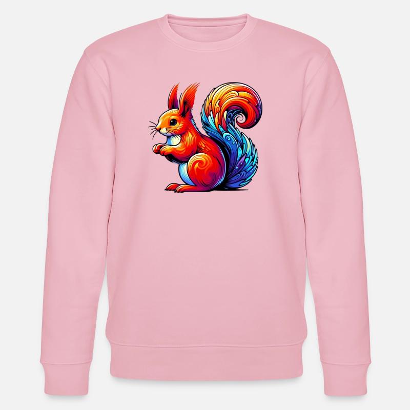 Eichhörnchen - Stanley/Stella Unisex Bio-Sweatshirt CHANGER  - Hellrosa