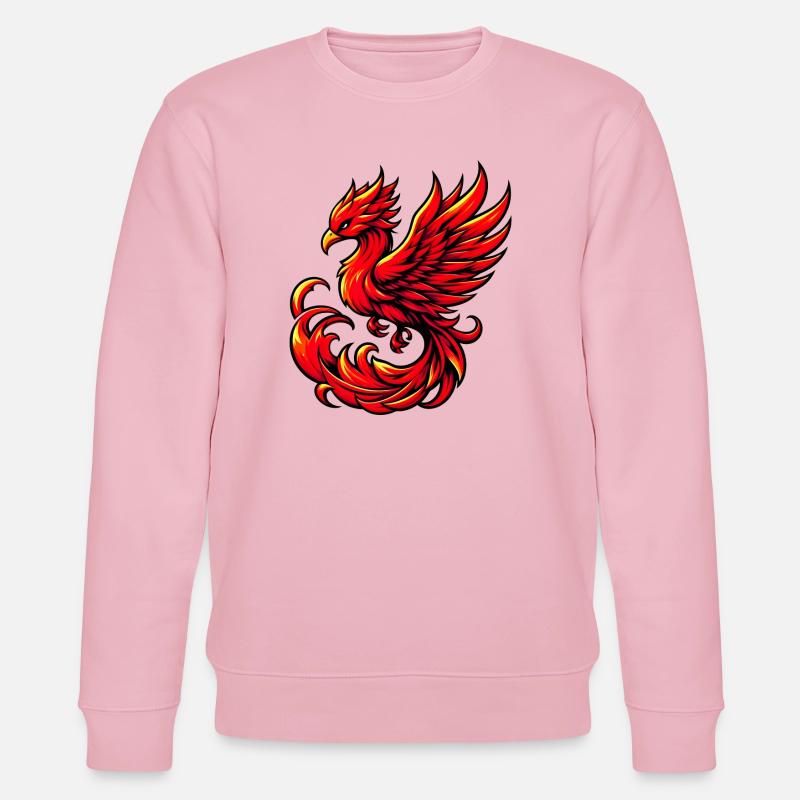Roter Phönix - Stanley/Stella Unisex Bio-Sweatshirt CHANGER  - Hellrosa