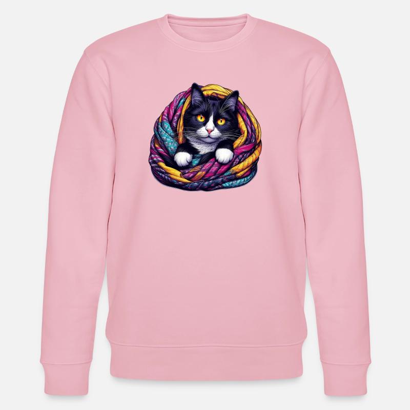 Chat - Sweat bio CHANGER Stanley/Stella Unisexe - rose pâle