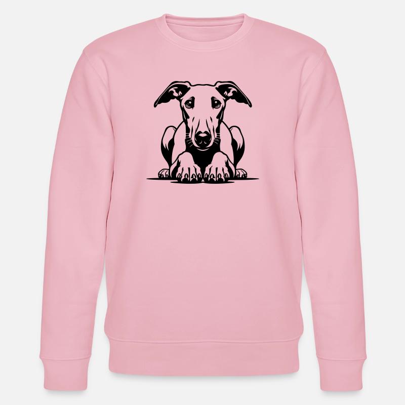 Tête de whippet avec pattes - Sweat bio CHANGER Stanley/Stella Unisexe - rose pâle