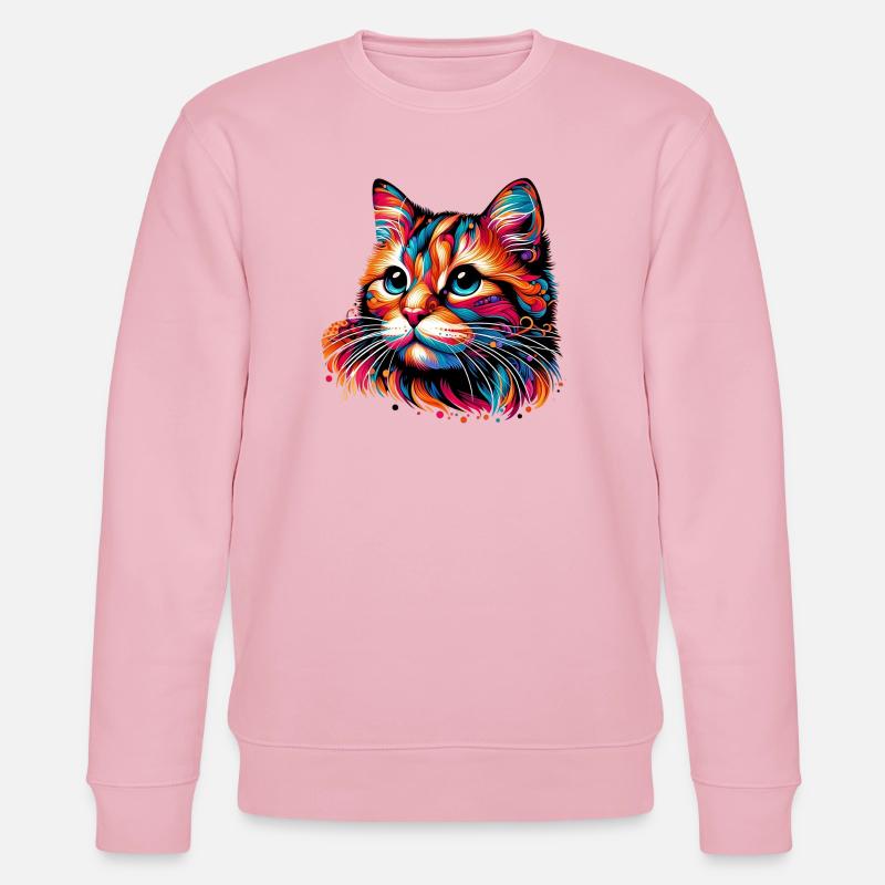 Chat - Sweat bio CHANGER Stanley/Stella Unisexe - rose pâle