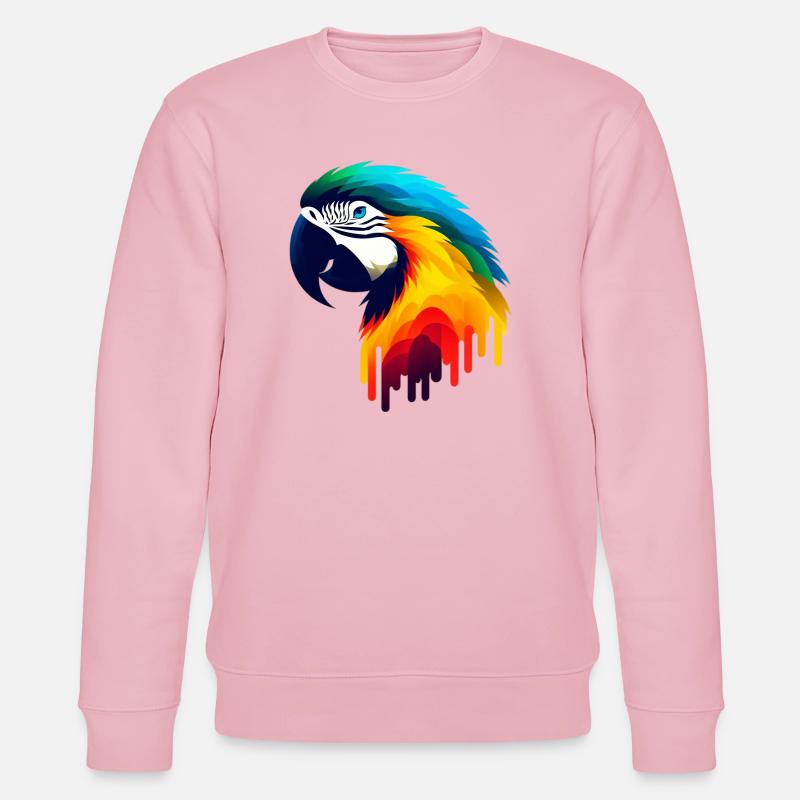Papagei - Stanley/Stella Unisex Bio-Sweatshirt CHANGER  - Hellrosa