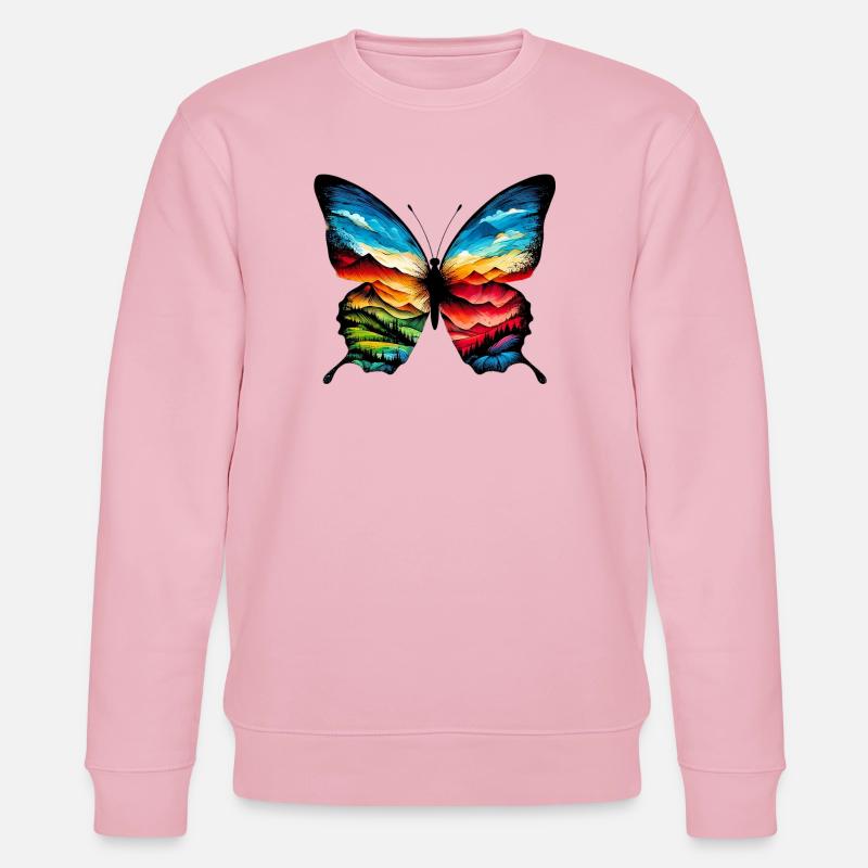 Papillon - Sweat bio CHANGER Stanley/Stella Unisexe - rose pâle