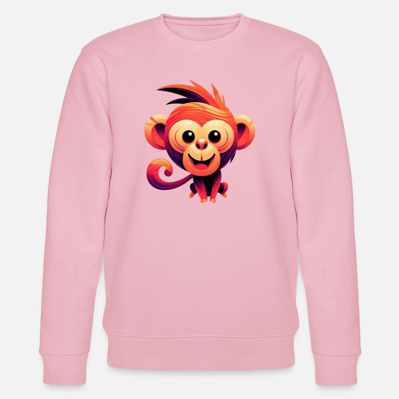 Affe - Stanley/Stella Unisex Bio-Sweatshirt CHANGER  - Hellrosa