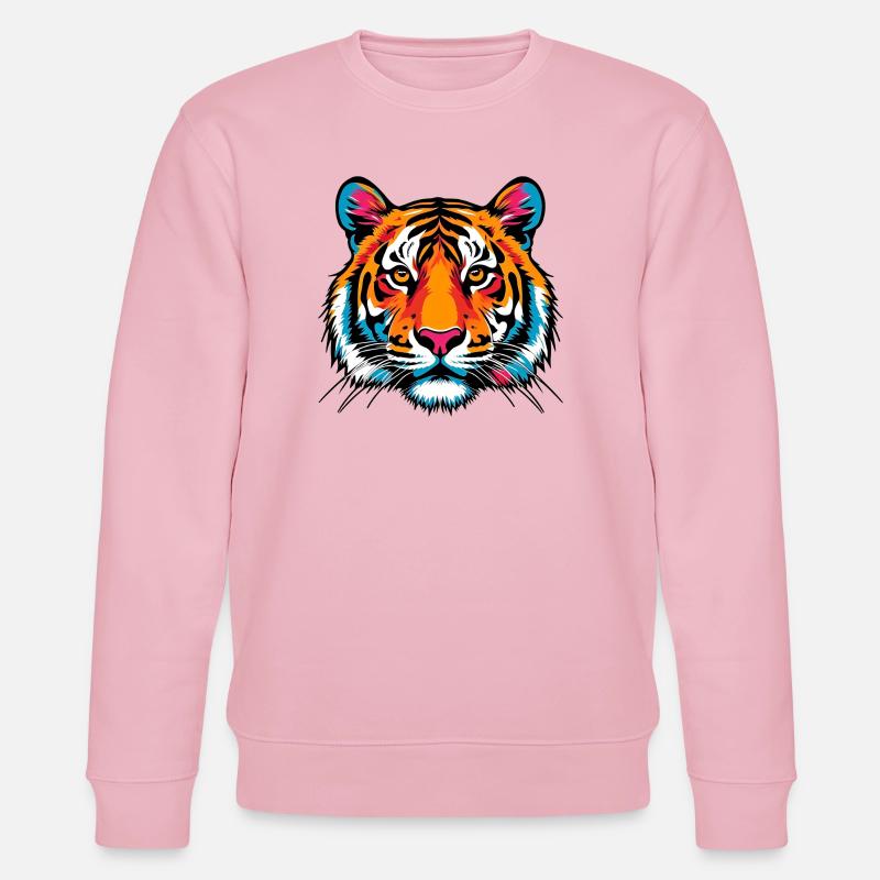 Tiger - Stanley/Stella Unisex Bio-Sweatshirt CHANGER  - Hellrosa