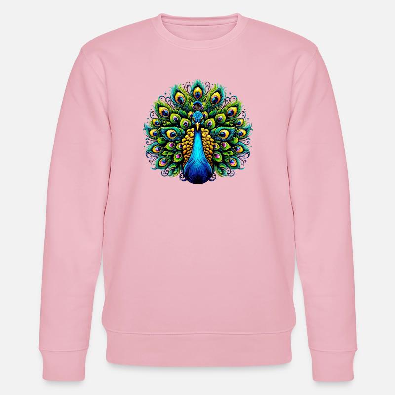 Pfau - Stanley/Stella Unisex Bio-Sweatshirt CHANGER  - Hellrosa