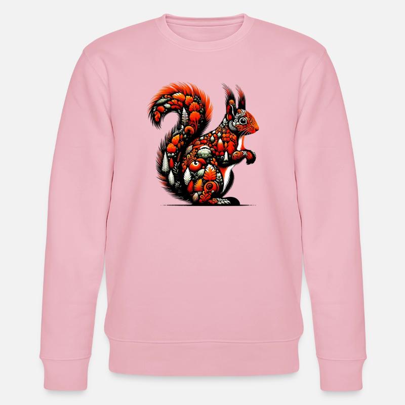 Eichhörnchen - Stanley/Stella Unisex Bio-Sweatshirt CHANGER  - Hellrosa